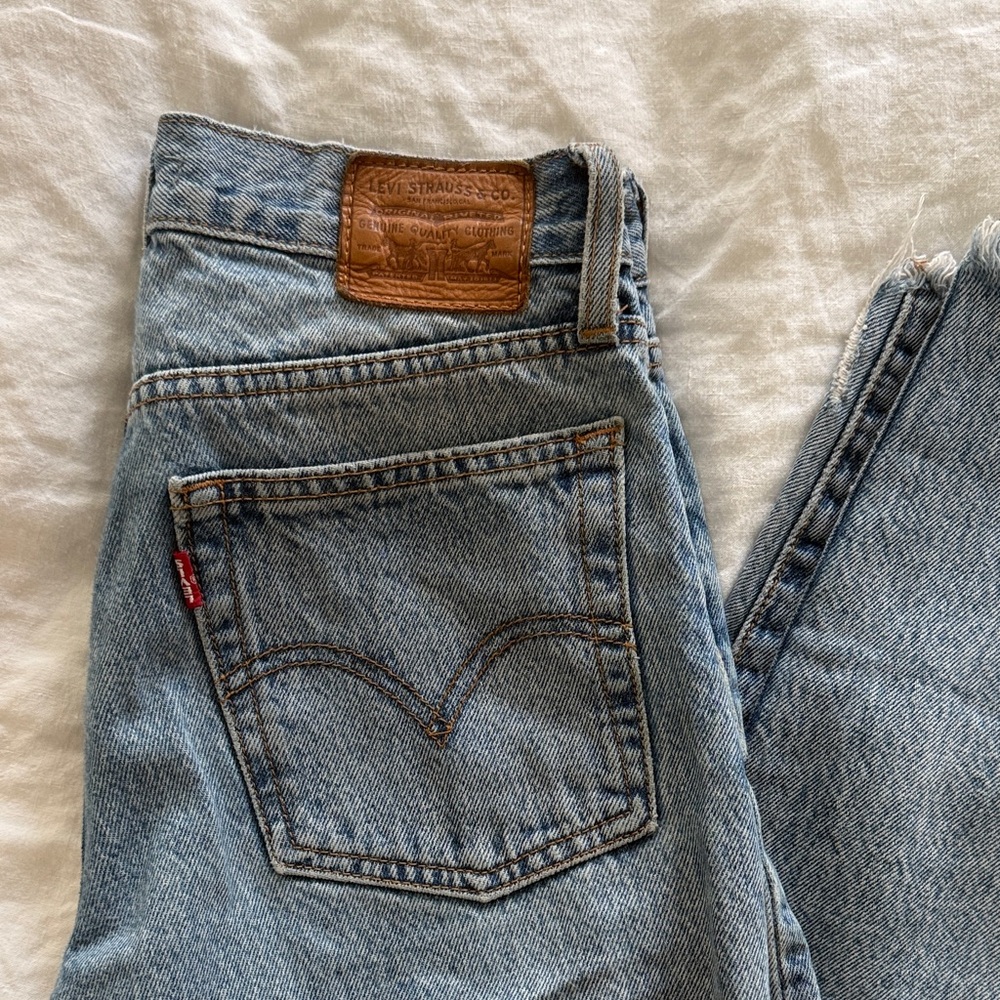 Levi's Vintage Light Blue Denim Jeans with Leather Patch